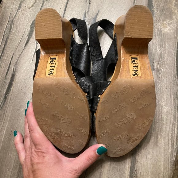 Korks platform clog sandal - Size 9M - Picture 5 of 7